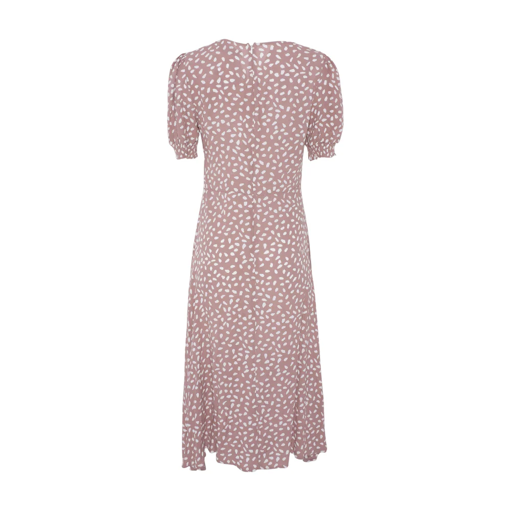 Mauve Animal Print Midi Dress - Image 2