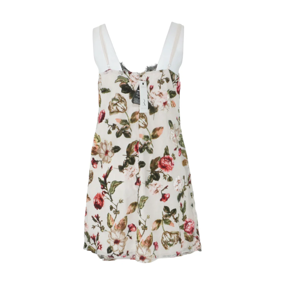 Beige Floral Mini Dress - Image 2