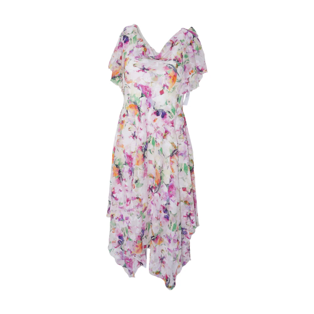 Pink Petite Floral Midi Dress
