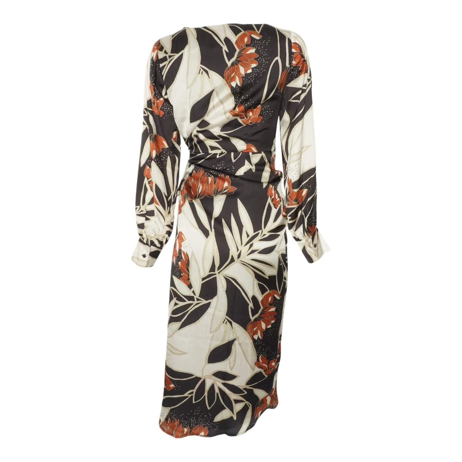 Black Floral Midi Dress - Image 2