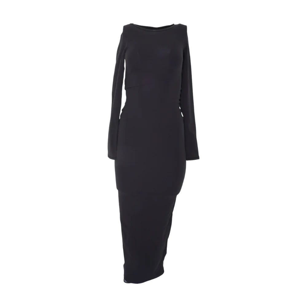 Black Solid Nightgown