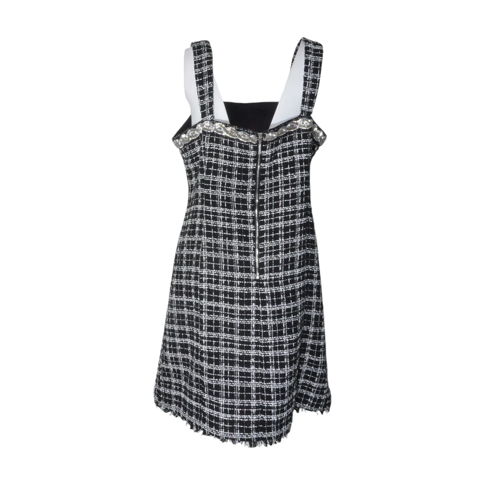 Black Plaid Midi Dress - Image 2