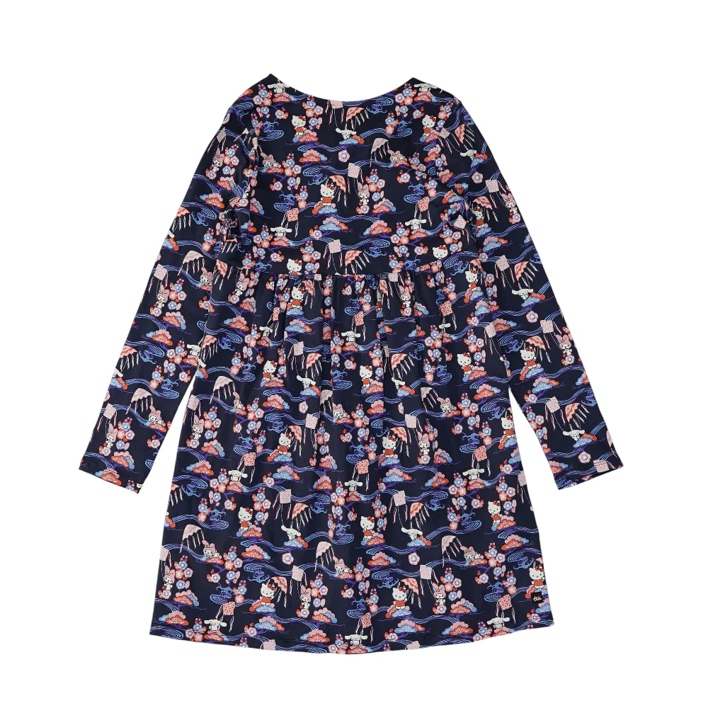 Navy Graphic Dress - Image 2