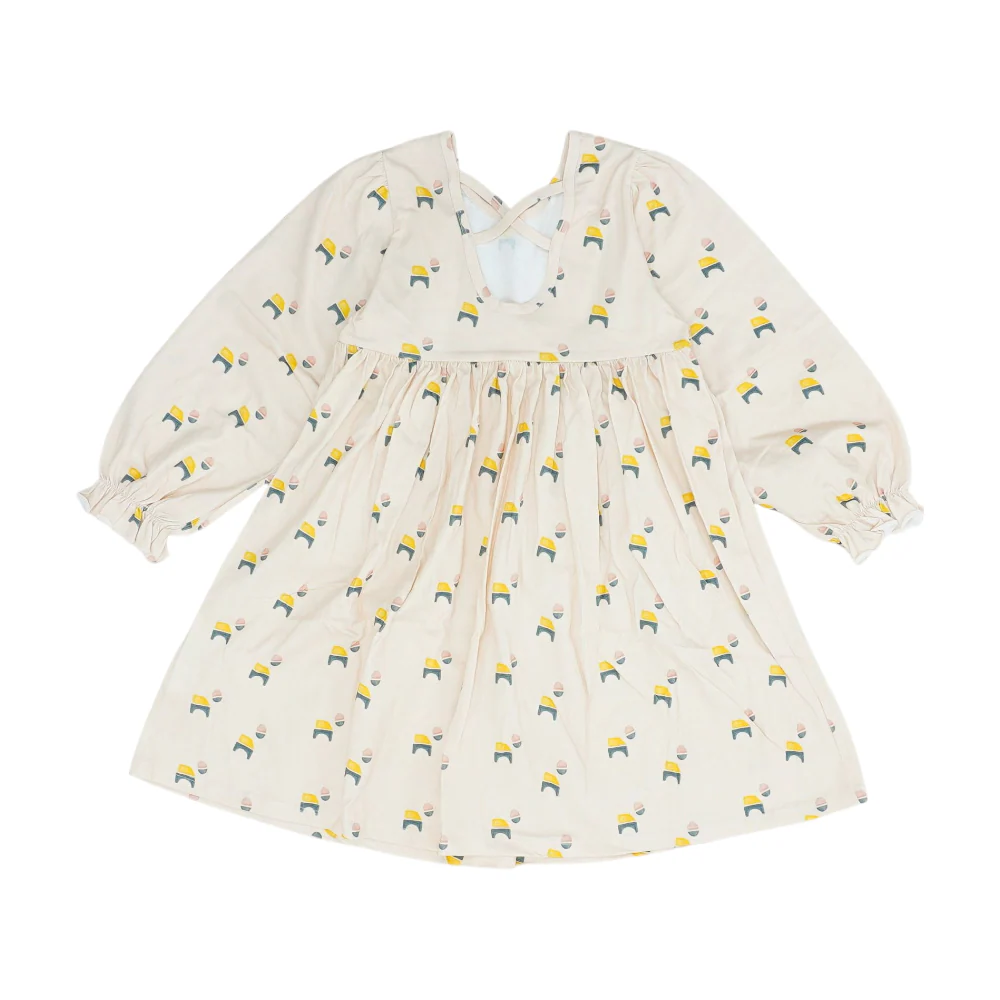 Beige Abstract Dress - Image 2
