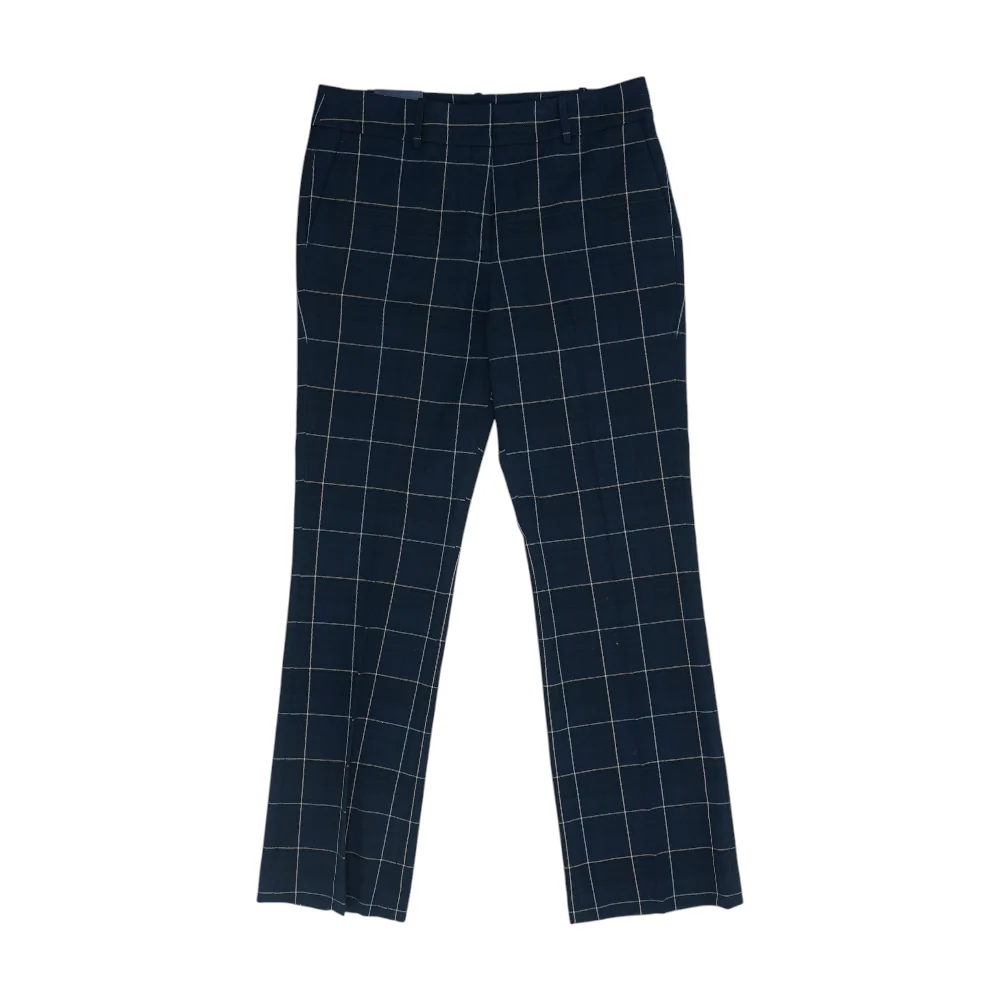 Navy Check Pants