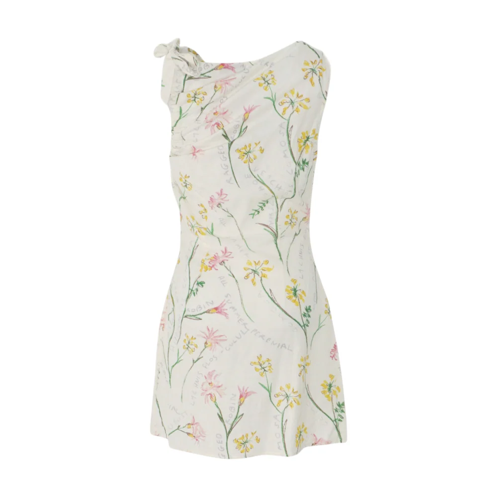 Beige Floral Mini Dress - Image 2