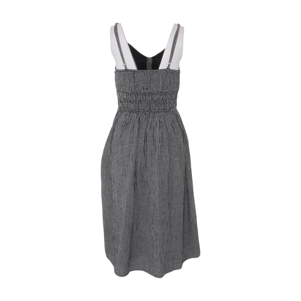 Black Check Midi Dress - Image 2