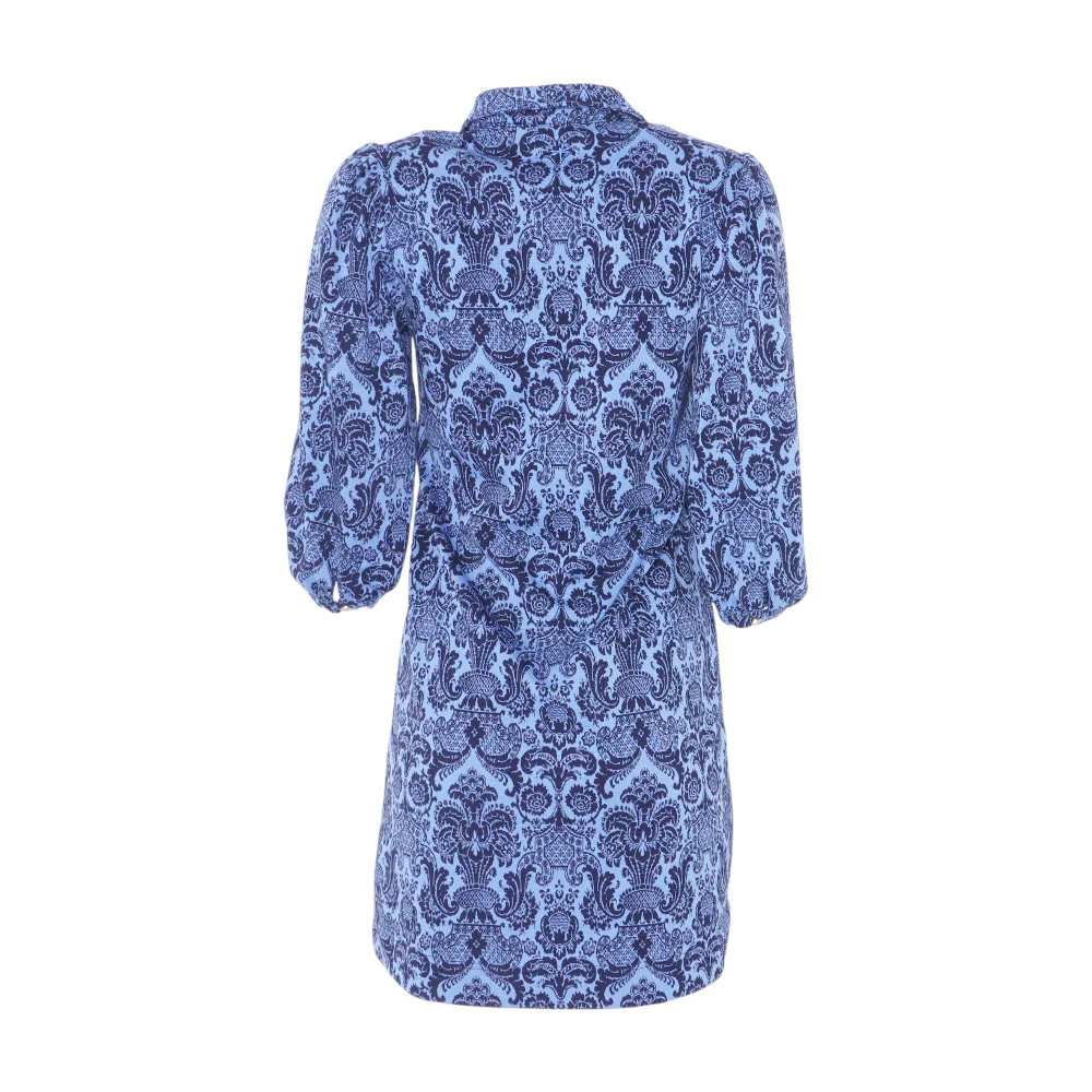 Blue Graphic Midi Dress - Image 2