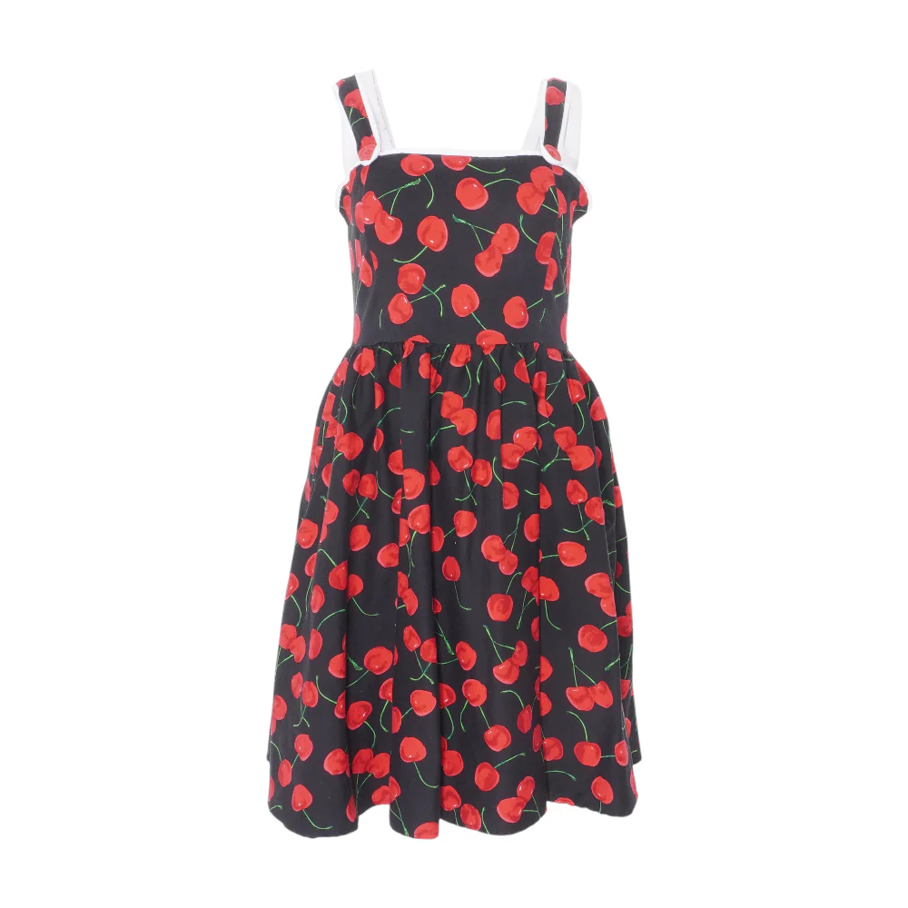 Black Graphic Midi Dress