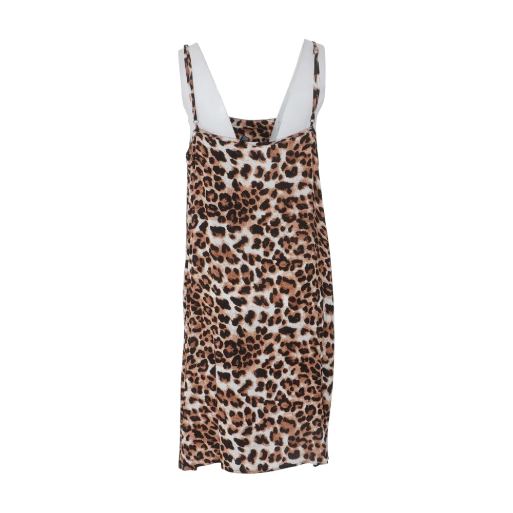 Beige Animal Print Midi Dress - Image 2