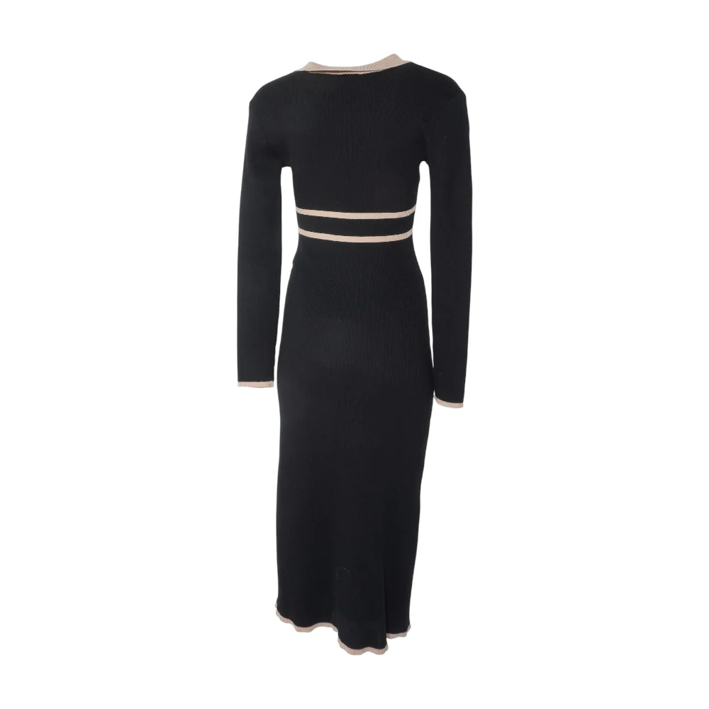 Black Striped Maxi Dress - Image 2