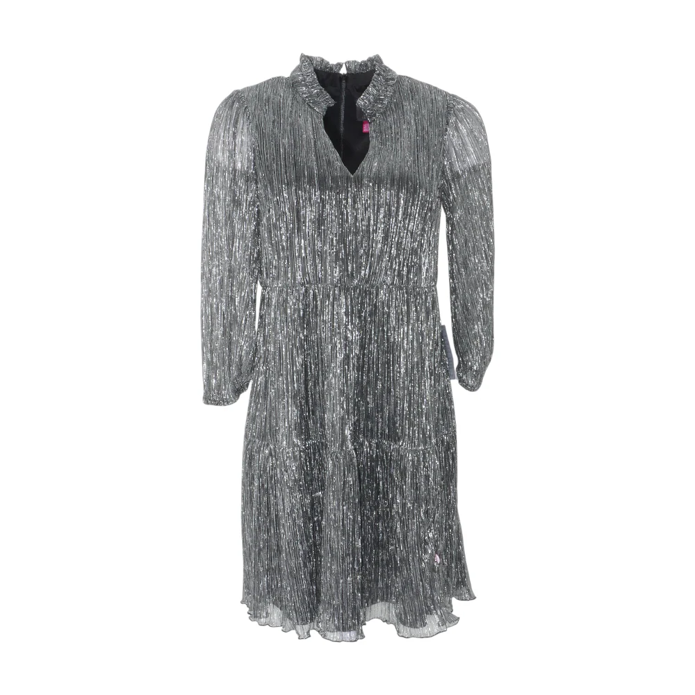 Silver Striped Mini Dress