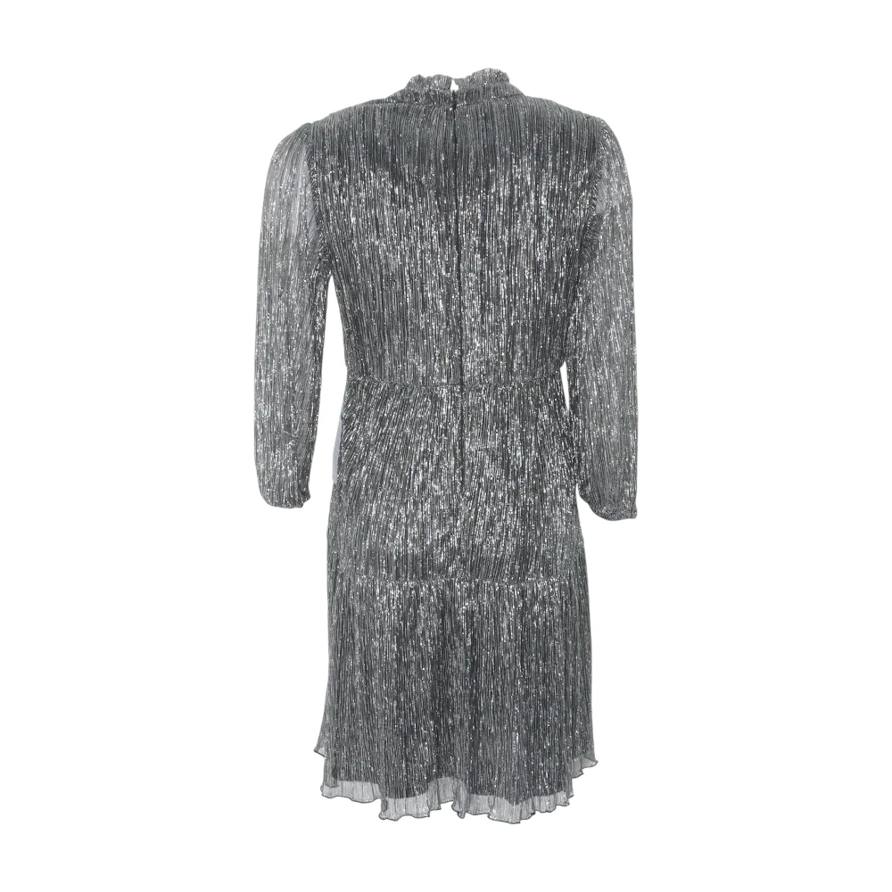 Silver Striped Mini Dress - Image 2