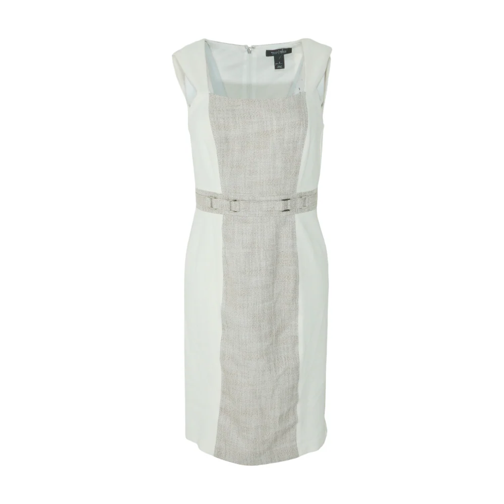 Beige Abstract Midi Dress