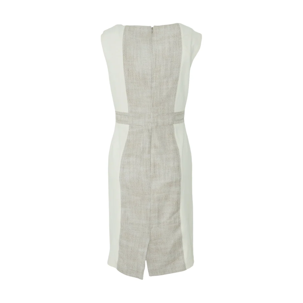 Beige Abstract Midi Dress - Image 2