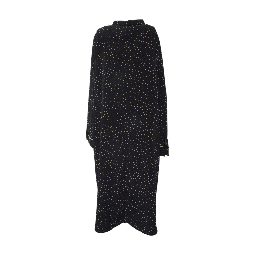 Black Polka Dot Midi Dress - Image 2