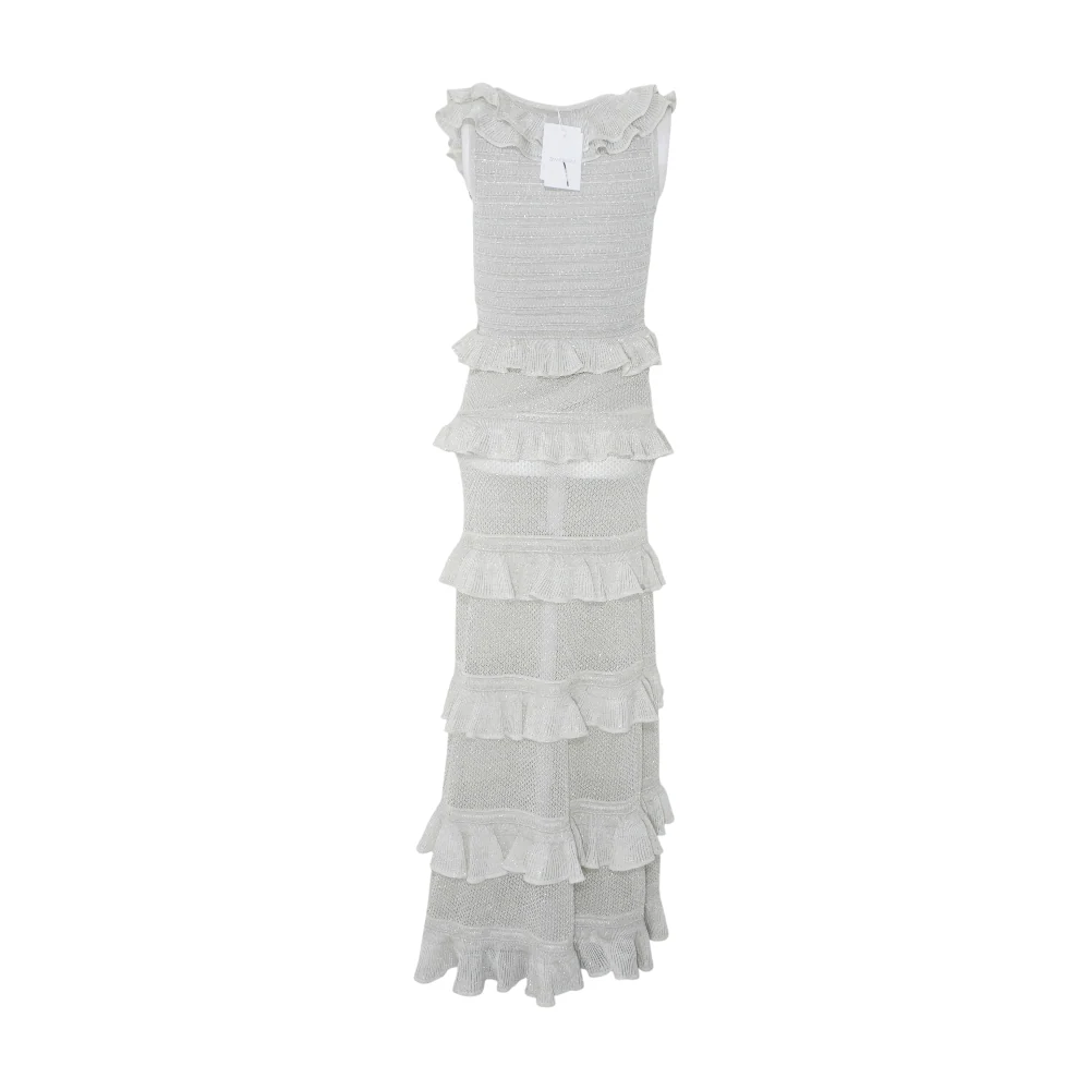 Crush Frilled V-Neck Midi-Dress - Image 2