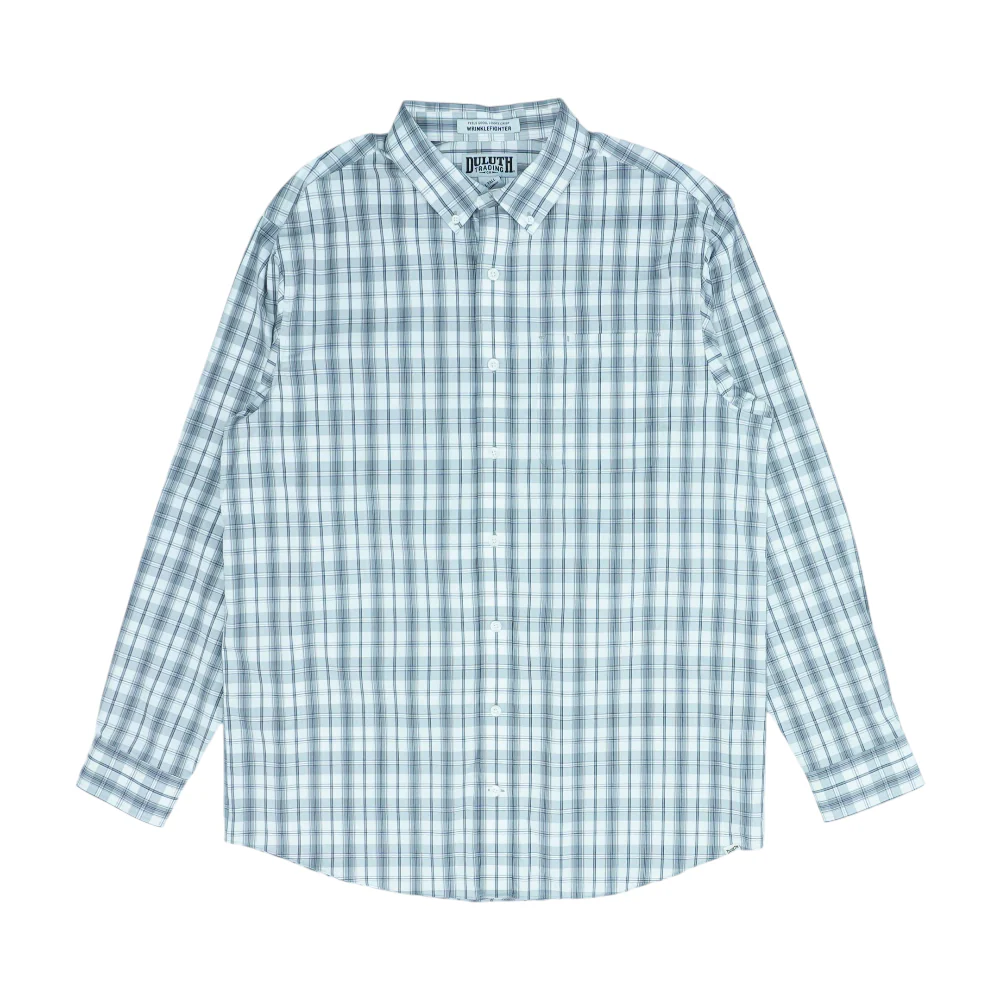 Gray Tall Plaid Long Sleeve Button Down