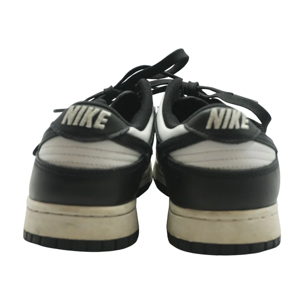 Dunk Low Retro Black Leather Low Top Athletic Shoes - Image 2