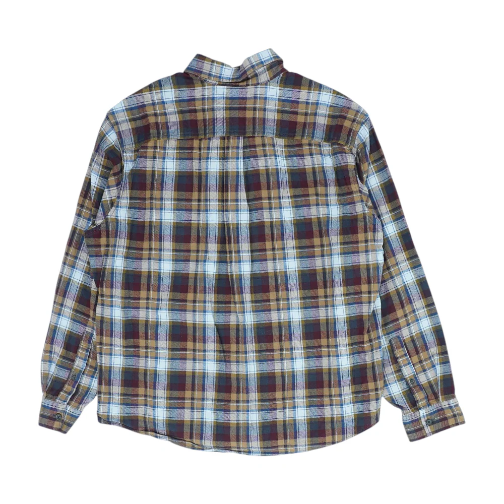 Tan Plaid Flannel Button Down - Image 2