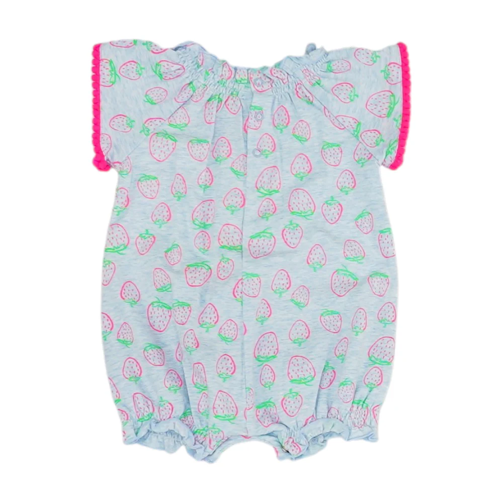 Blue Graphic Short Sleeve One-Piece - Image 2