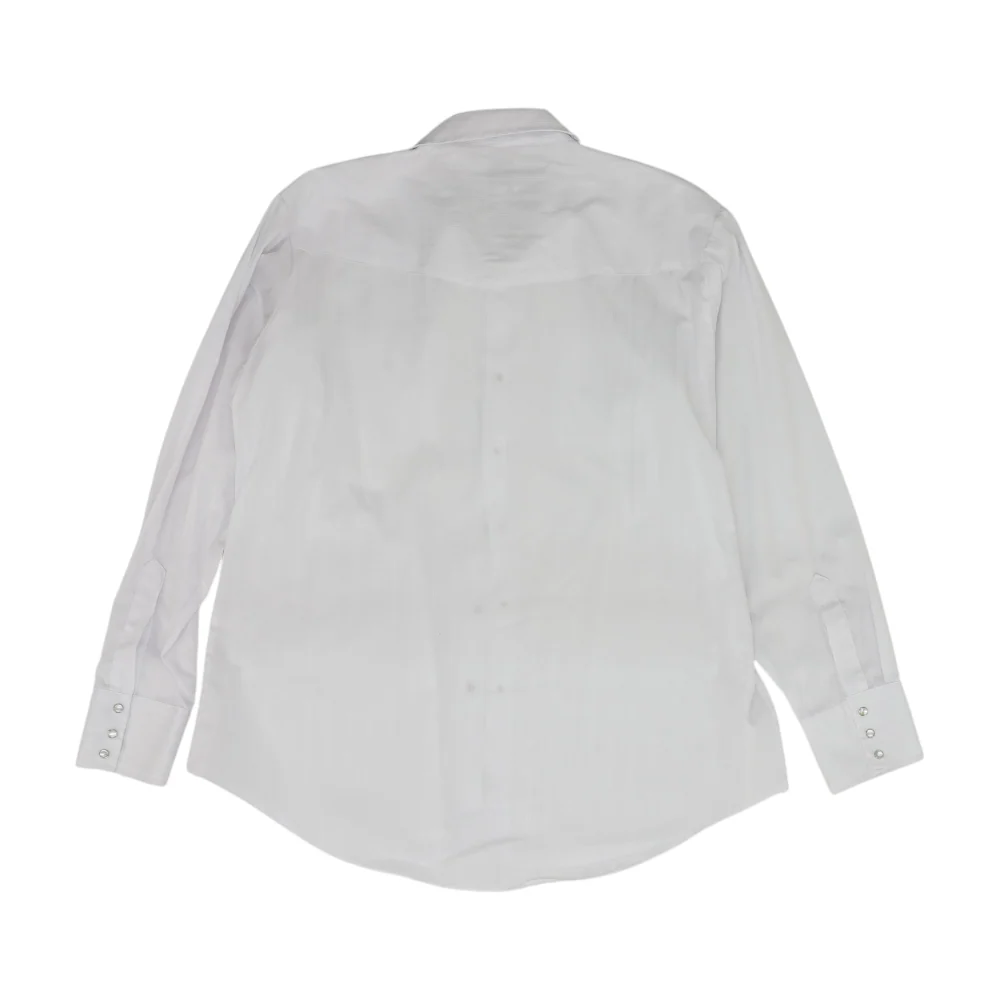 White Solid Long Sleeve Button Down - Image 2