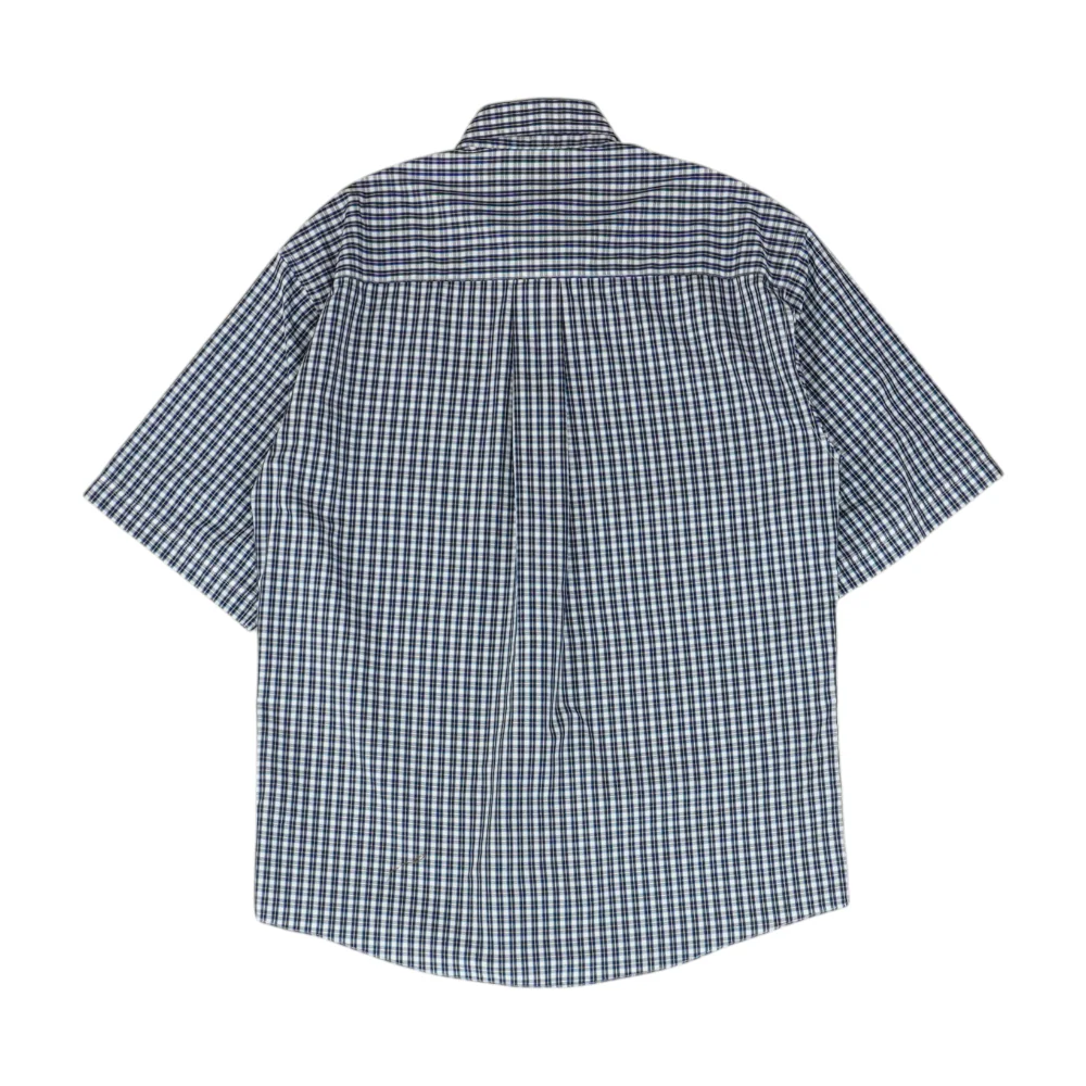 Navy Check Short Sleeve Button Down - Image 2