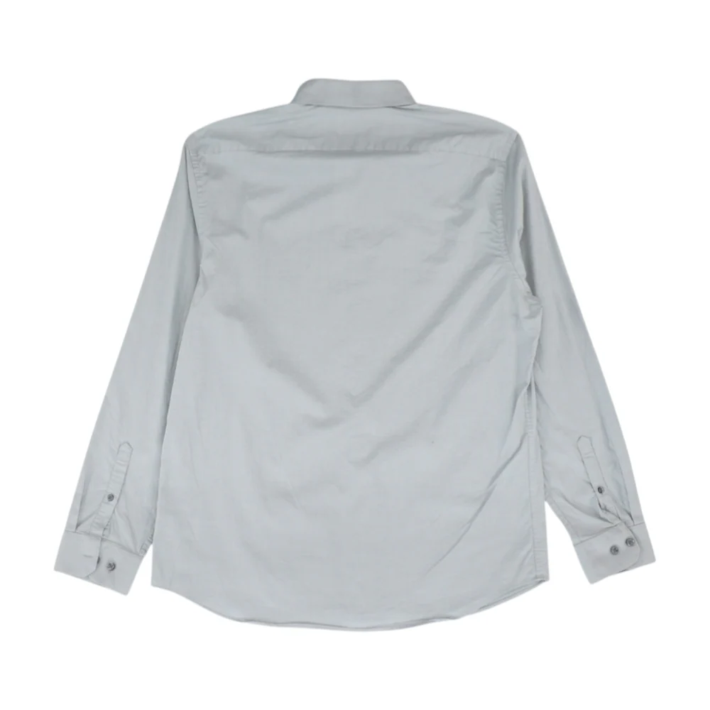 Gray Solid Long Sleeve Button Down - Image 2
