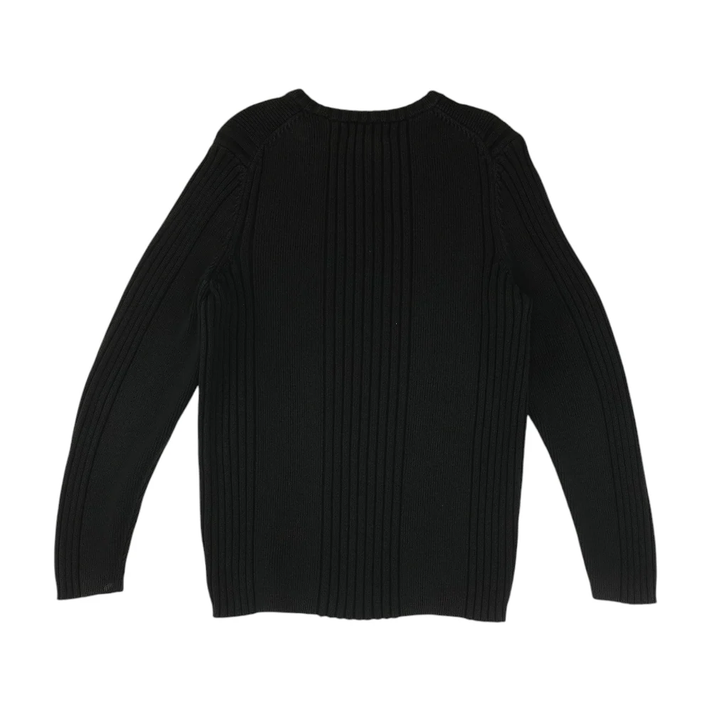 Black Solid Pullover Sweater - Image 2