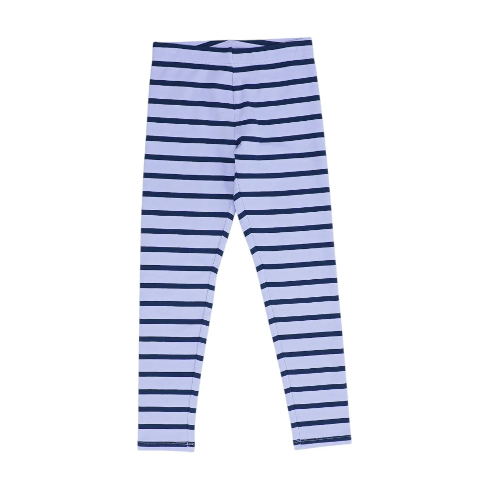 Purple Striped Fashion Leggings