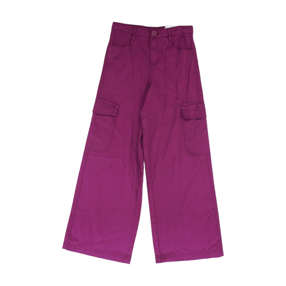 Magenta Solid Jeans