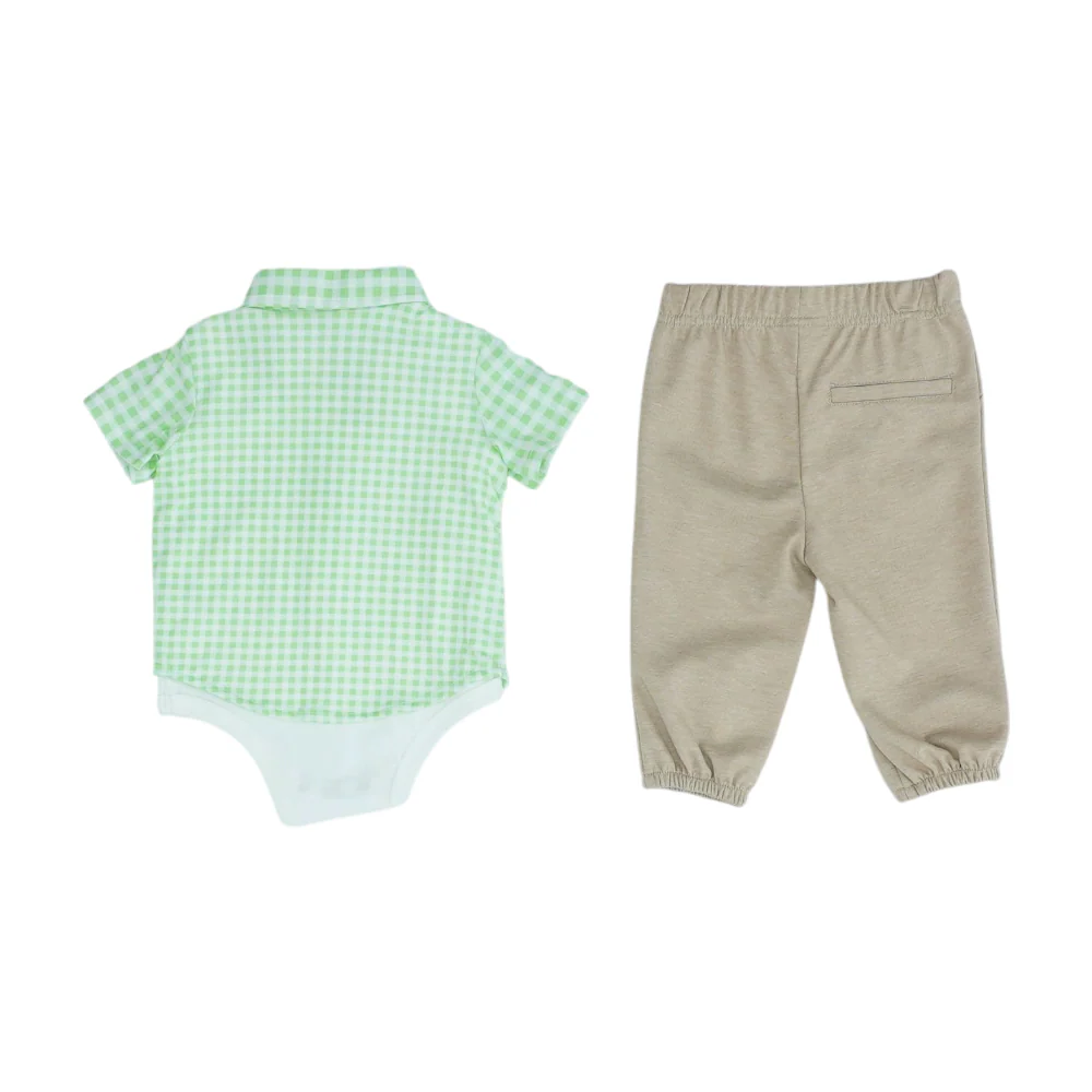 Green Check Short Sleeve Set - Image 2