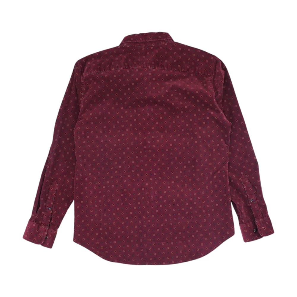 Maroon Polka Dot Flannel Button Down - Image 2