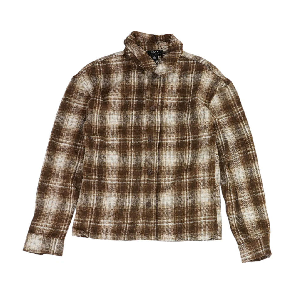 Brown Plaid Flannel Button Down