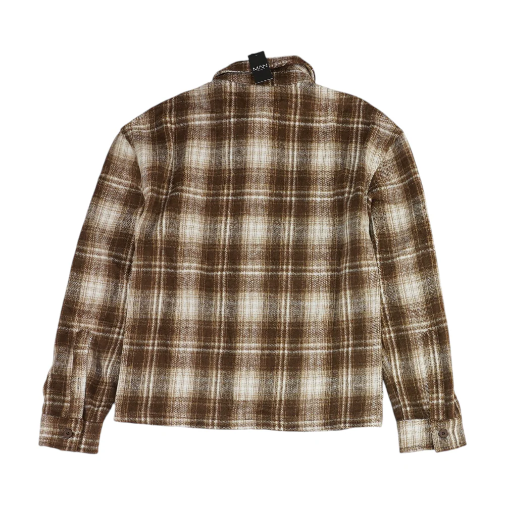 Brown Plaid Flannel Button Down - Image 2