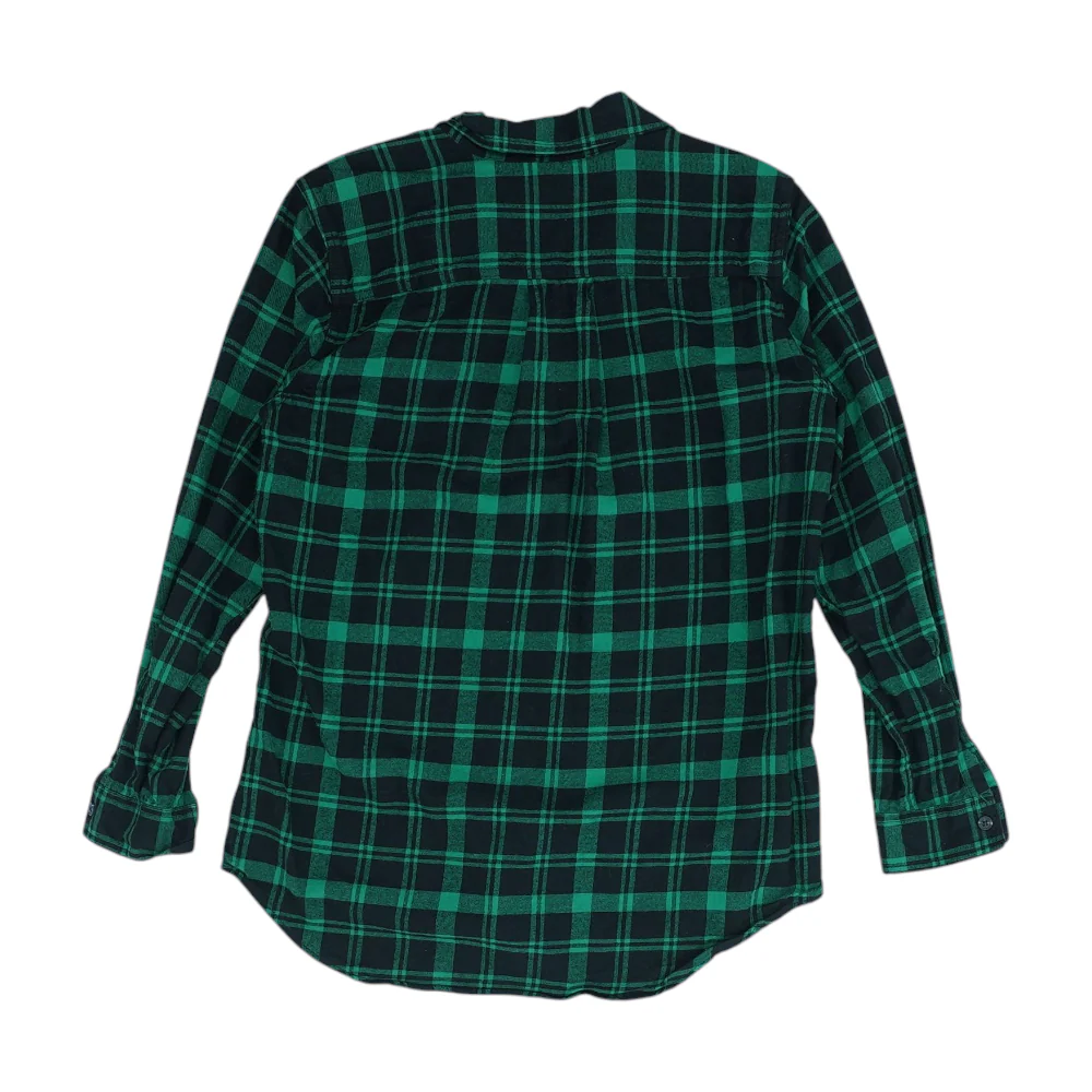 Green Plaid Flannel Button Down - Image 2