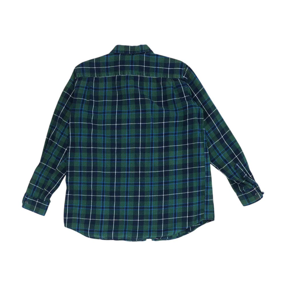 Green Plaid Flannel Button Down - Image 2