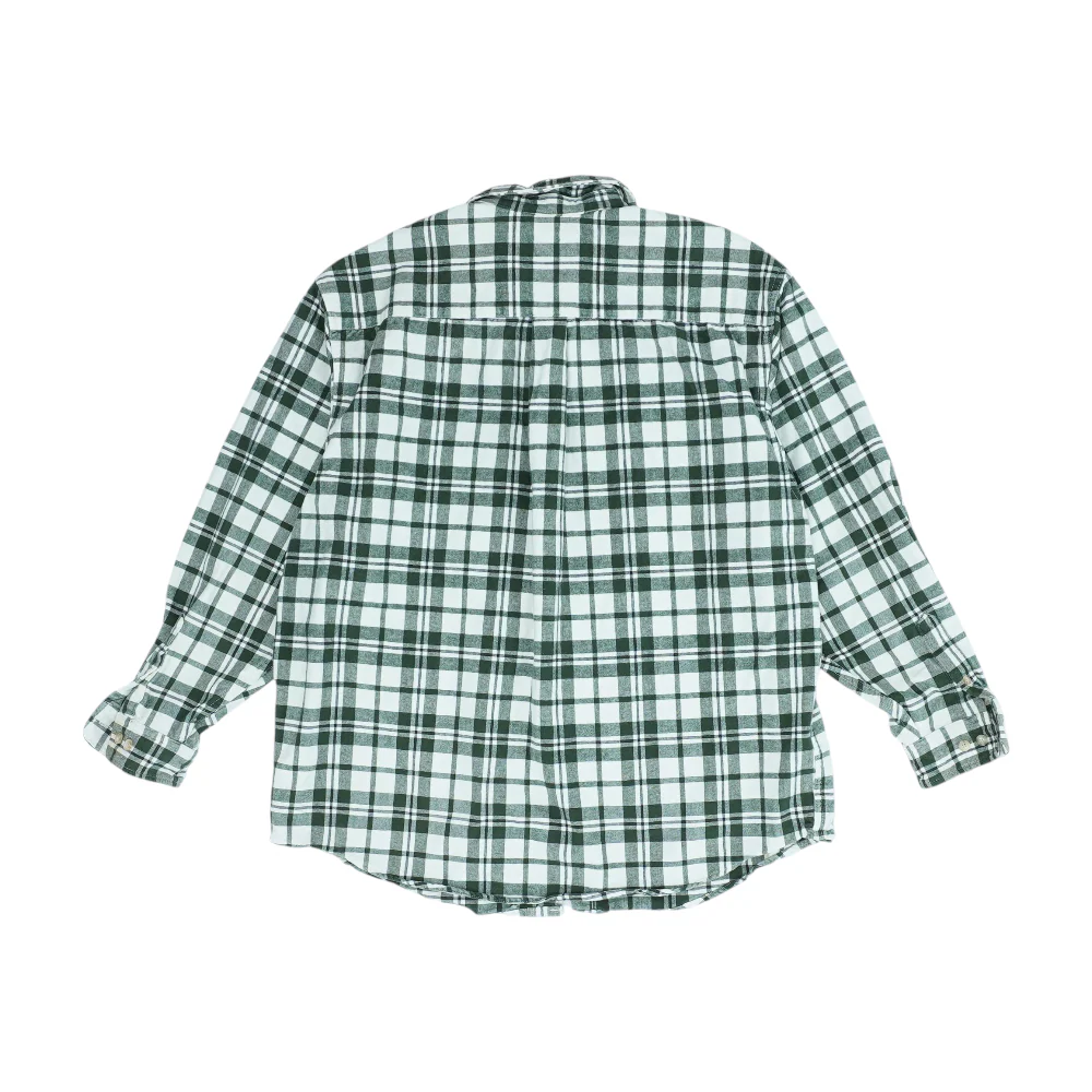 Green Plaid Flannel Button Down - Image 2