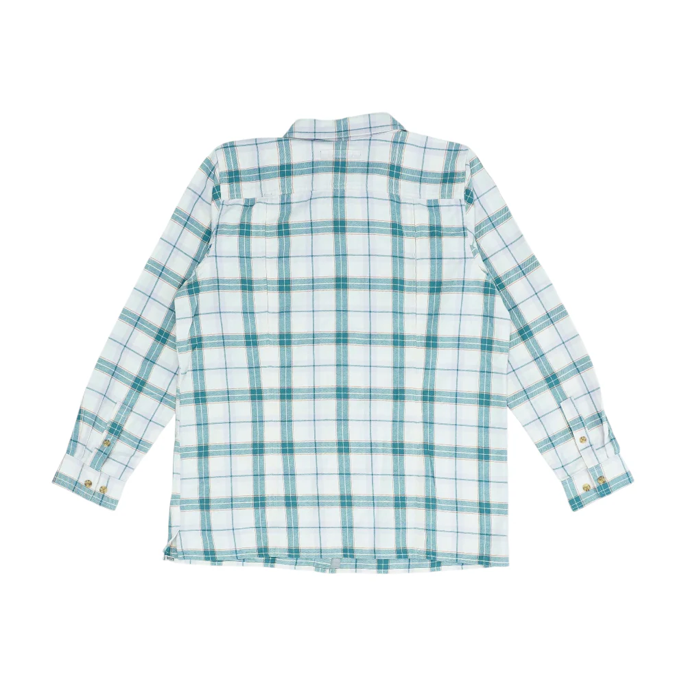 Beige Plaid Flannel Button Down - Image 2