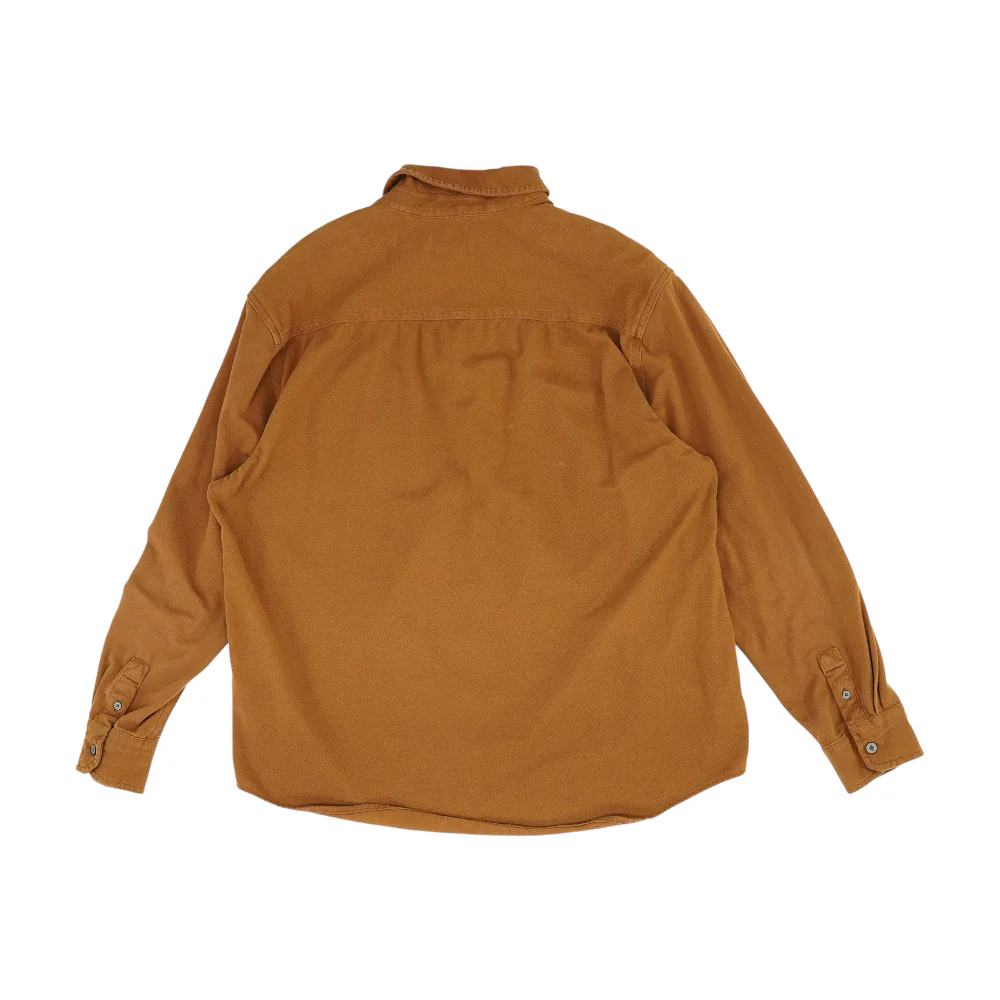 Brown Solid Flannel Button Down - Image 2
