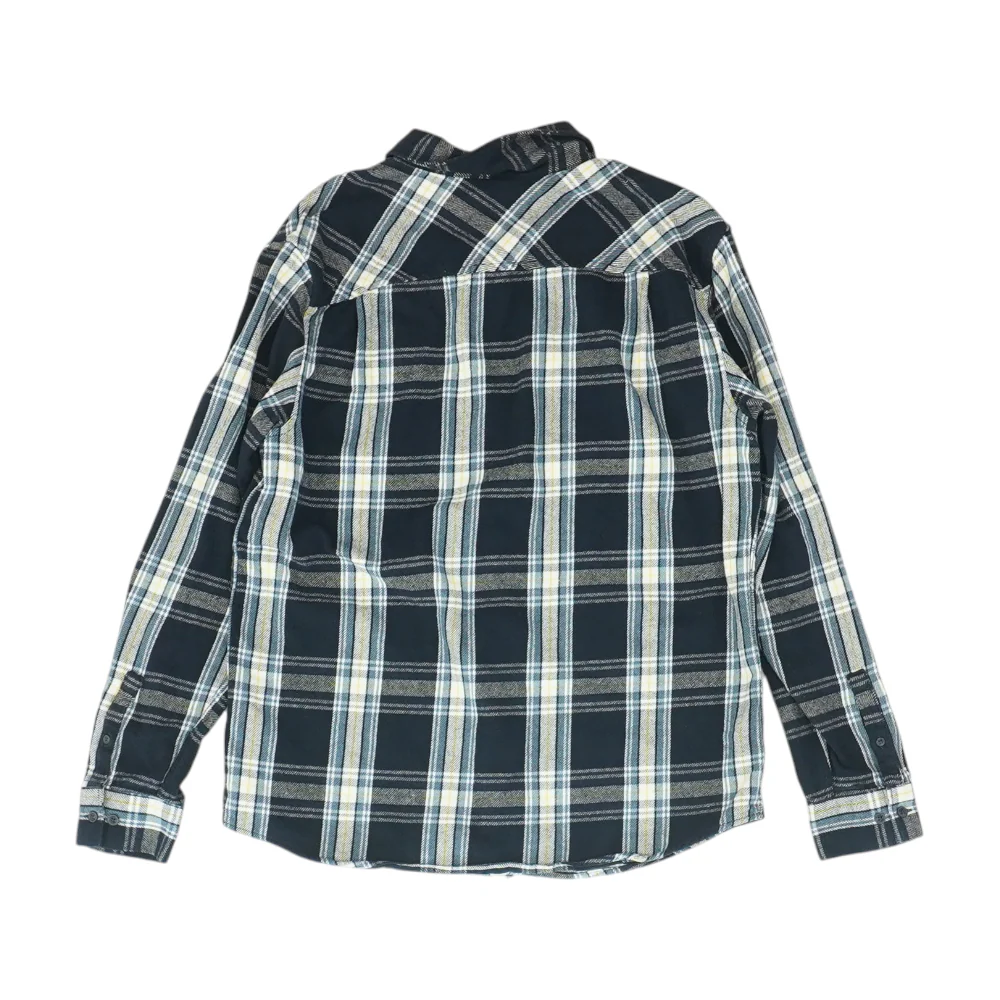 Navy Plaid Flannel Button Down - Image 2