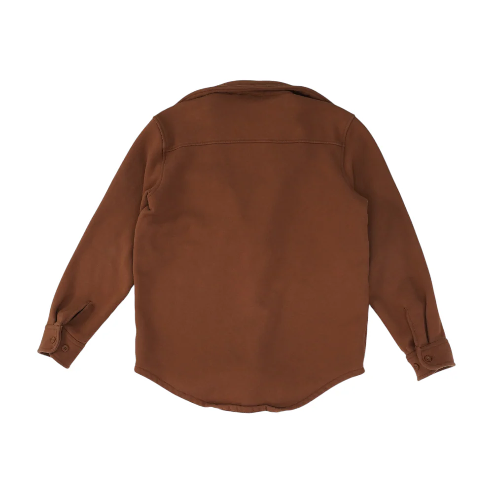 Brown Solid Flannel Button Down - Image 2