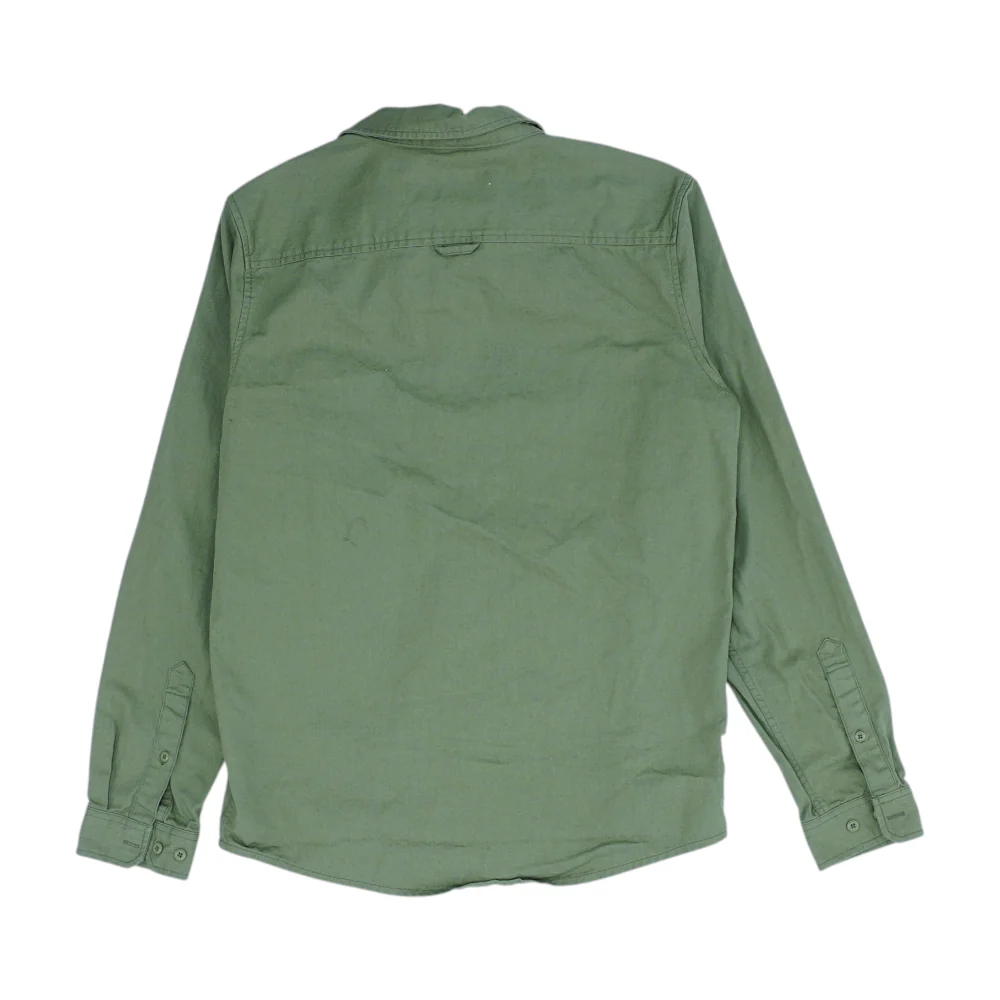 Green Solid Long Sleeve Button Down - Image 2