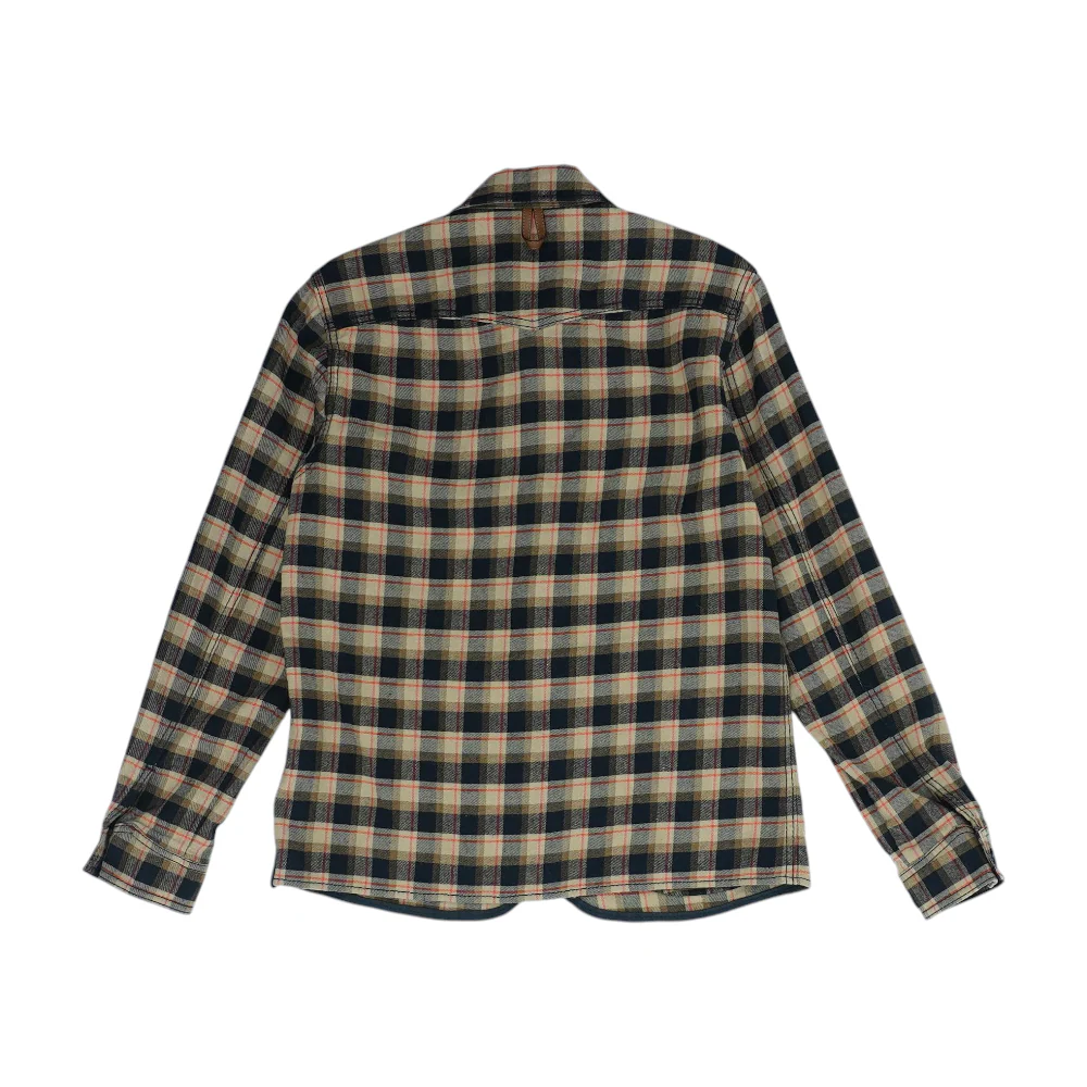 Tan Plaid Flannel Button Down - Image 2