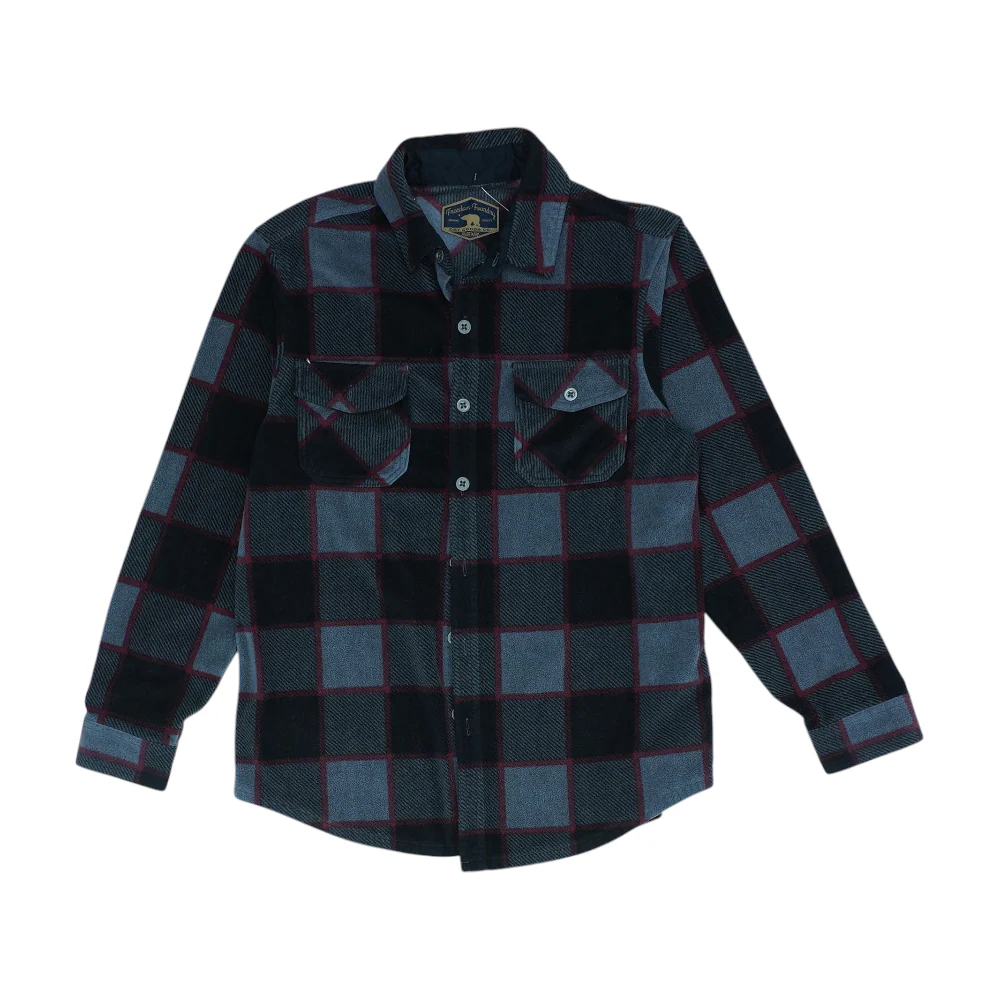 Gray Plaid Flannel Button Down