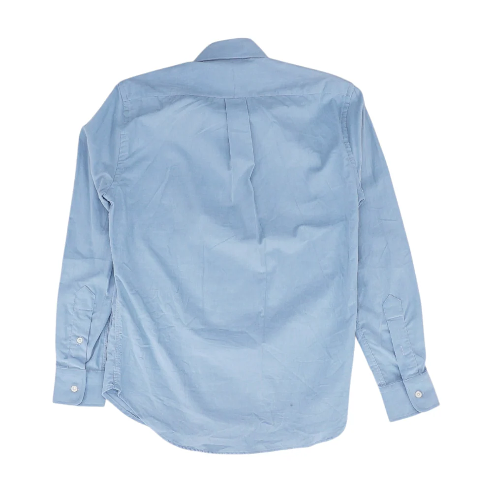 Blue Solid Flannel Button Down - Image 2