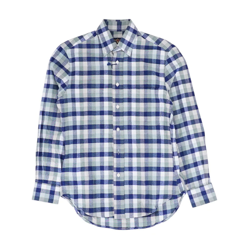 Green Check Flannel Button Down