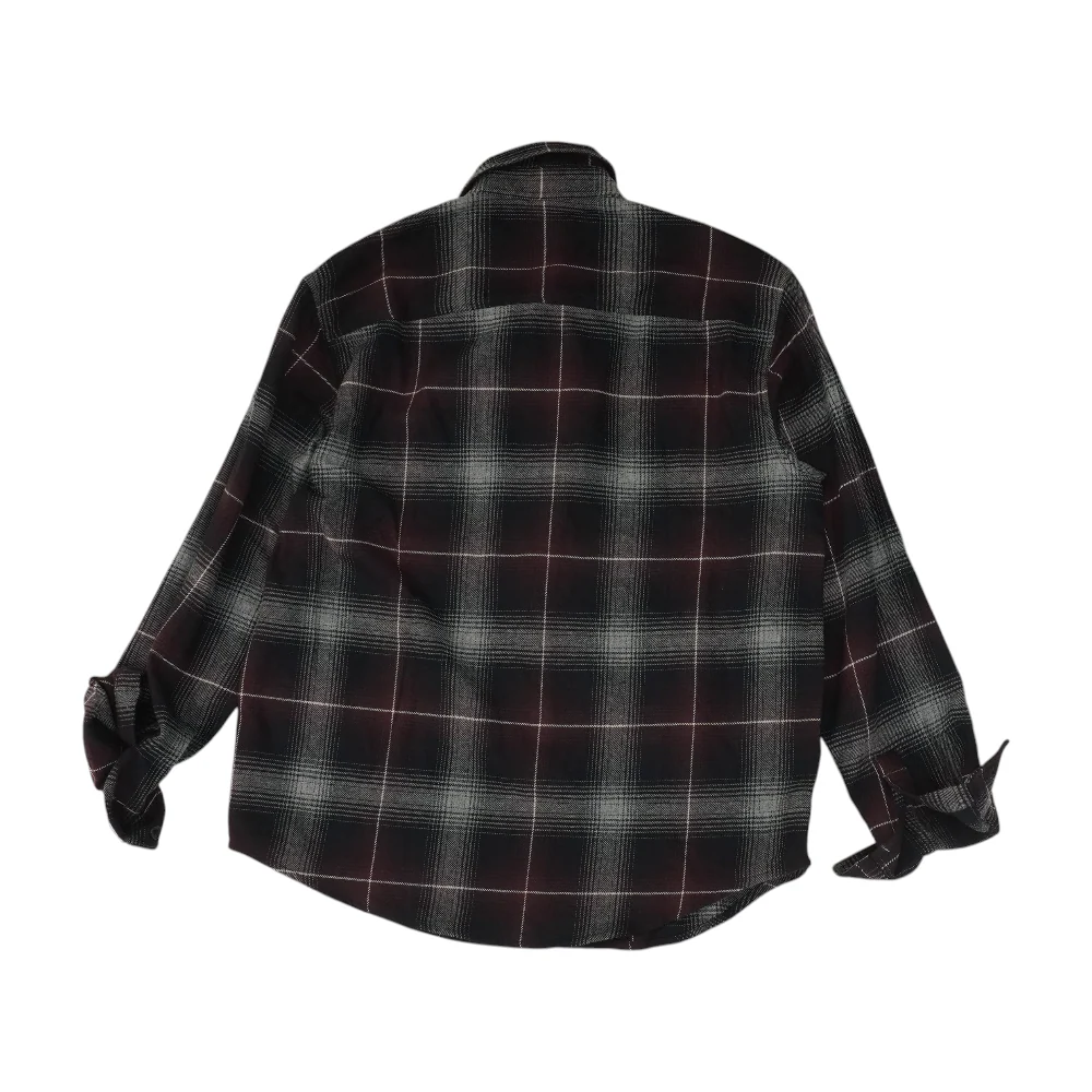 Black Plaid Flannel Button Down - Image 2