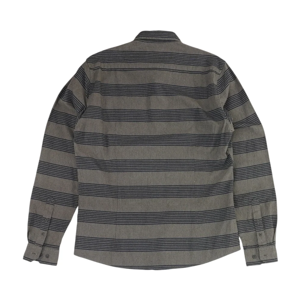 Gray Striped Flannel Button Down - Image 2
