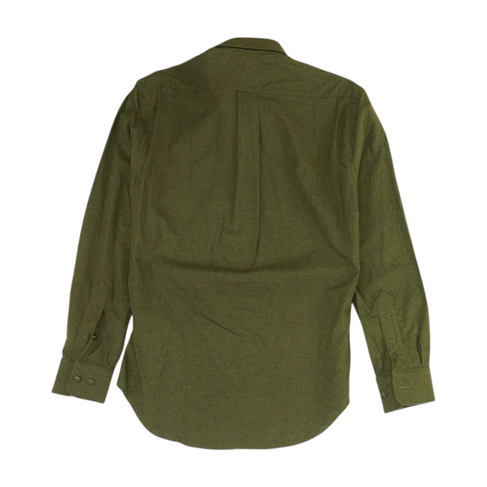 Olive Solid Flannel Button Down - Image 2
